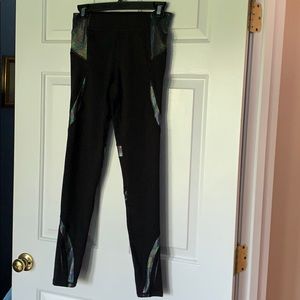 Champion black leggings with iridescent details